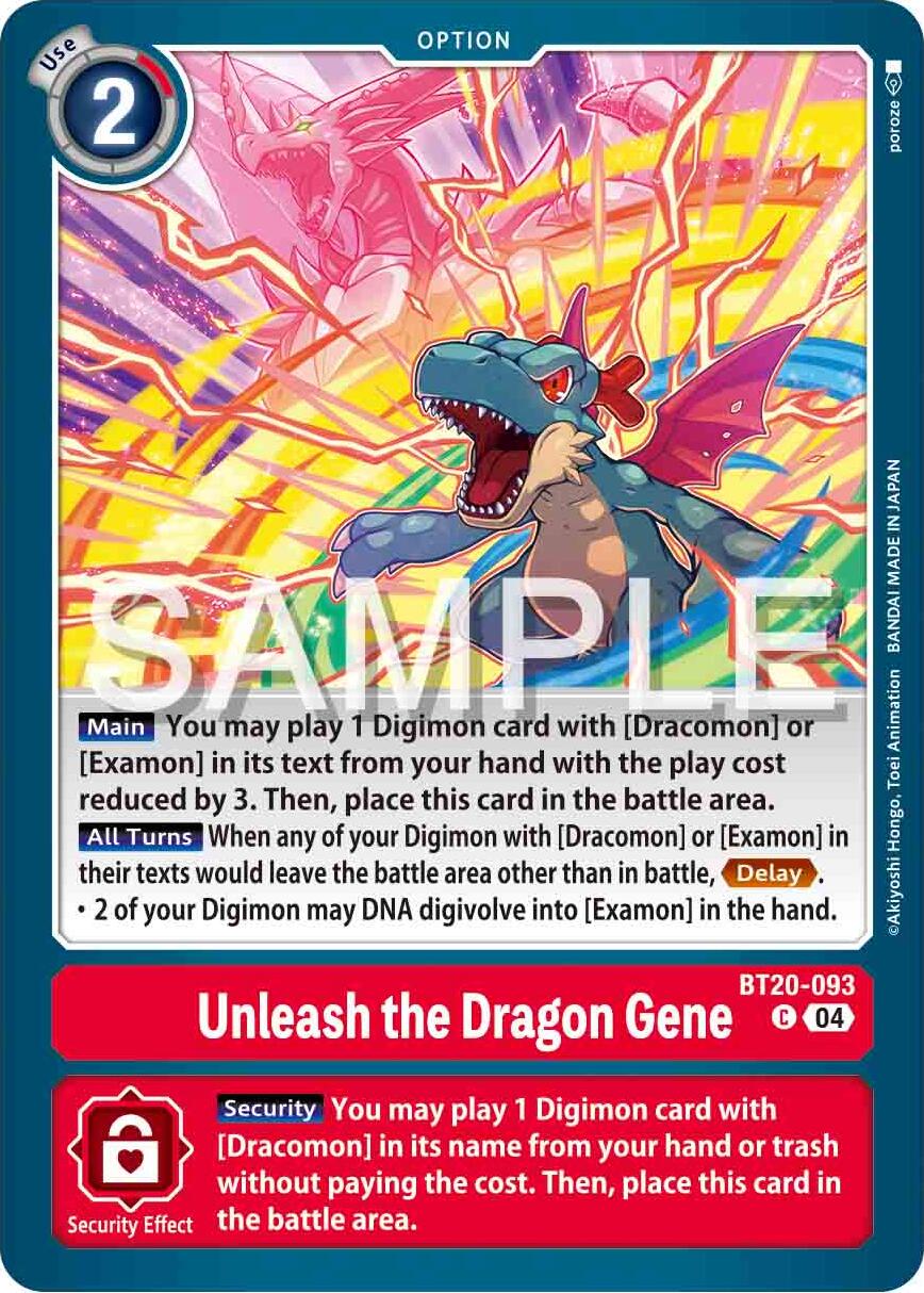Unleash the Dragon Gene [BT20-093] [Release Special Booster Ver.2.0] | Devastation Store