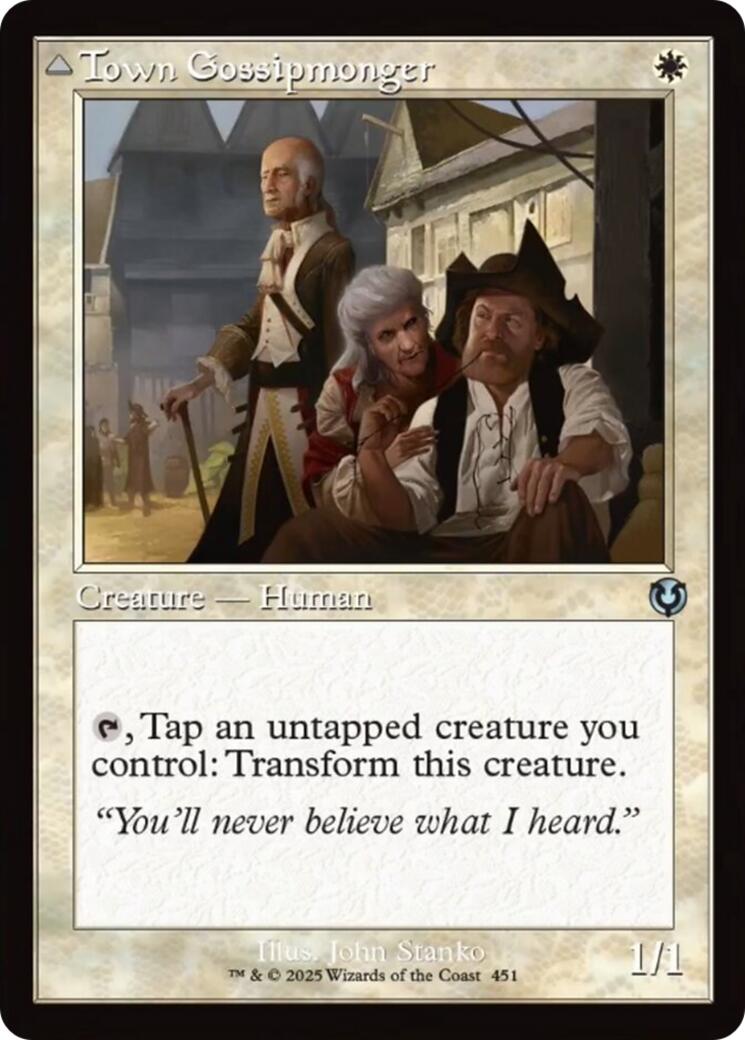 Town Gossipmonger // Incited Rabble (Retro Frame) [Innistrad Remastered] | Devastation Store
