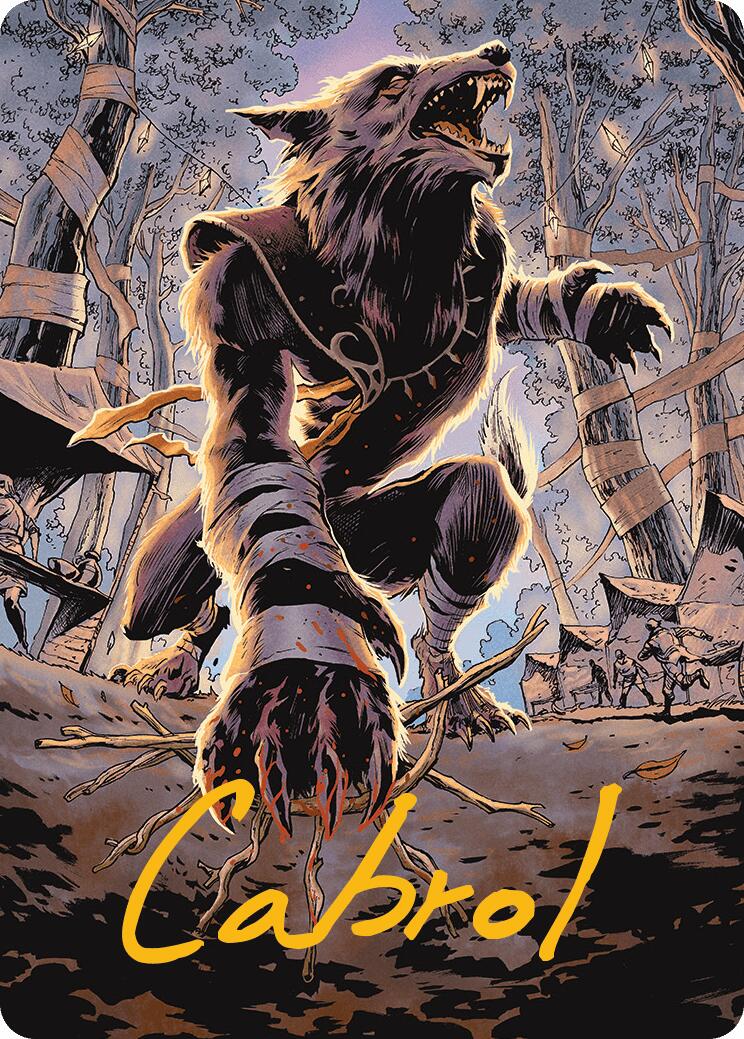 Arlinn, Embraced by the Moon Art Card (Gold-Stamped Signature) [Innistrad Remastered Art Series] | Devastation Store