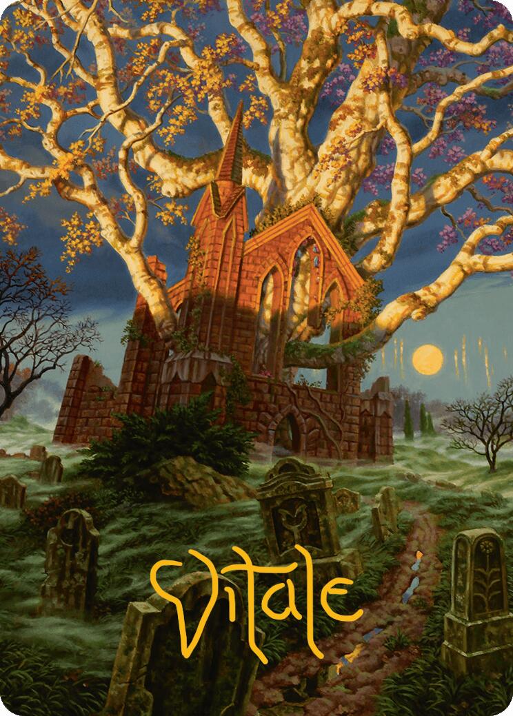 Abundant Growth Art Card (Gold-Stamped Signature) [Innistrad Remastered Art Series] | Devastation Store