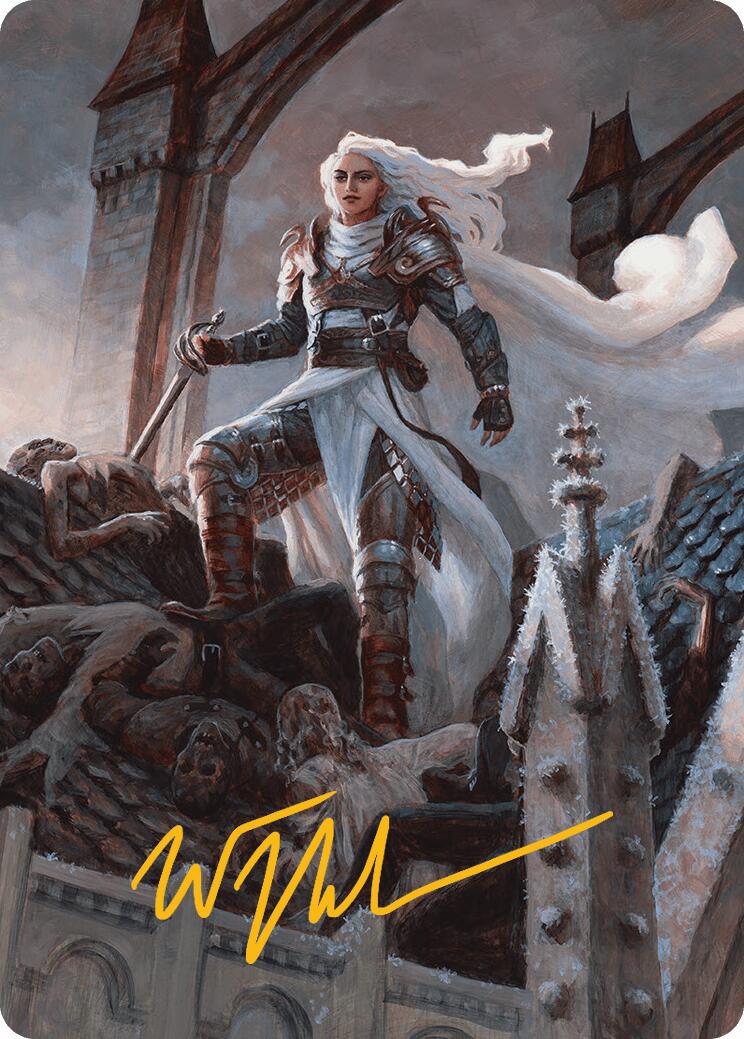 Thalia, Heretic Cathar Art Card (Gold-Stamped Signature) [Innistrad Remastered Art Series] | Devastation Store