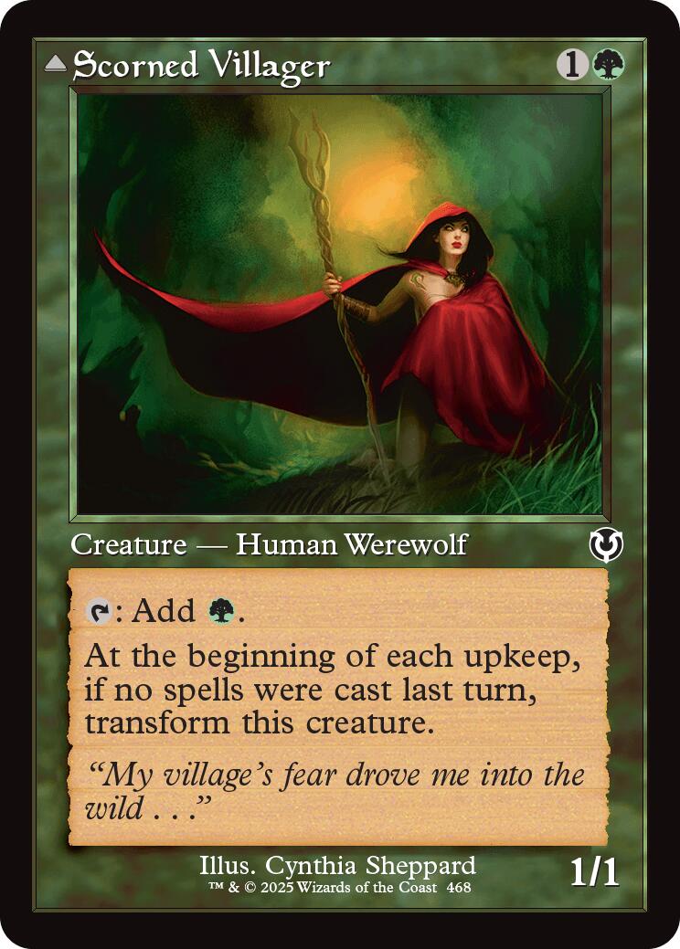 Scorned Villager // Scrounged Scythe (Retro Frame) [Innistrad Remastered] | Devastation Store