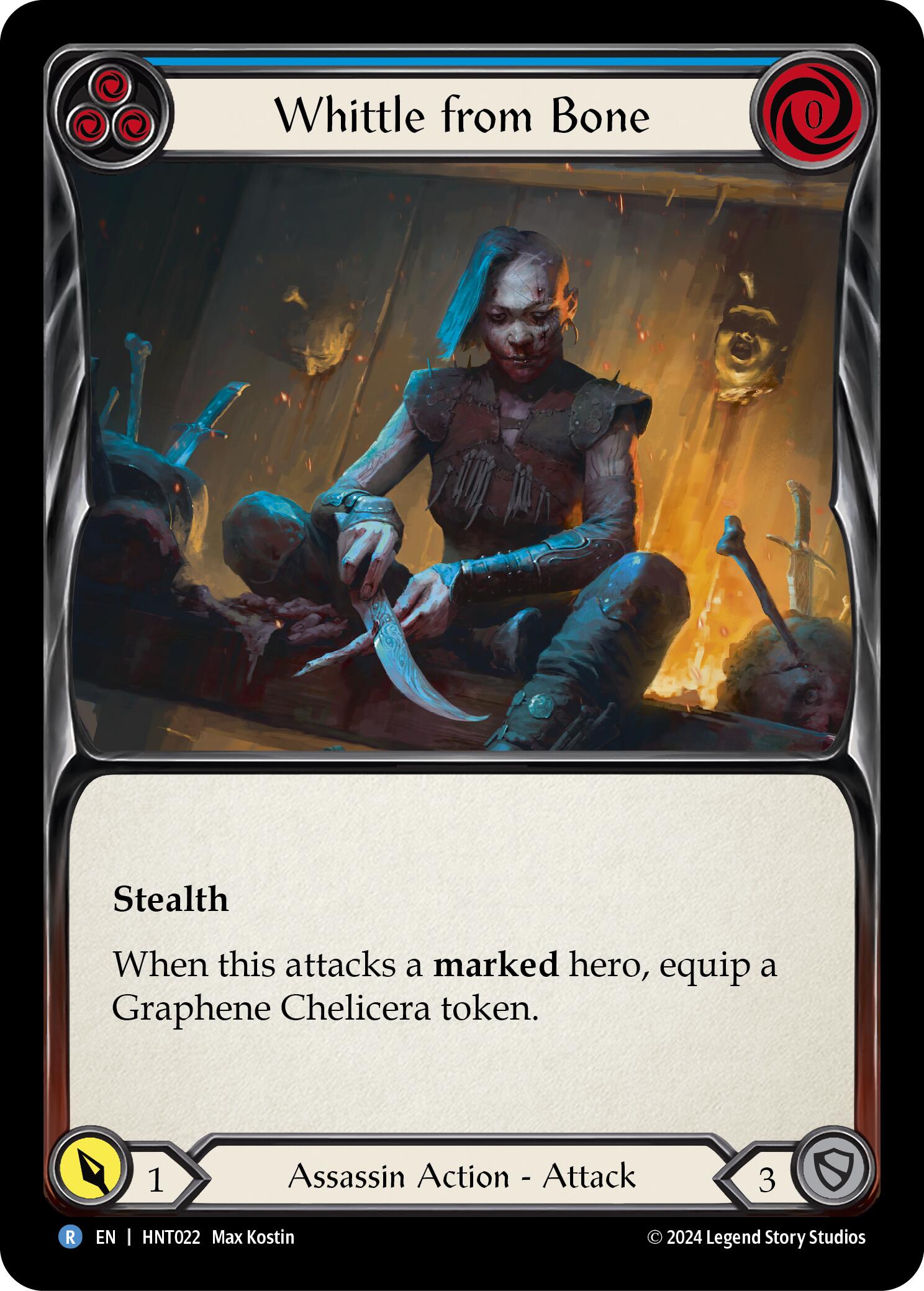 Whittle from Bone (Blue) [HNT022] (The Hunted)  Rainbow Foil | Devastation Store