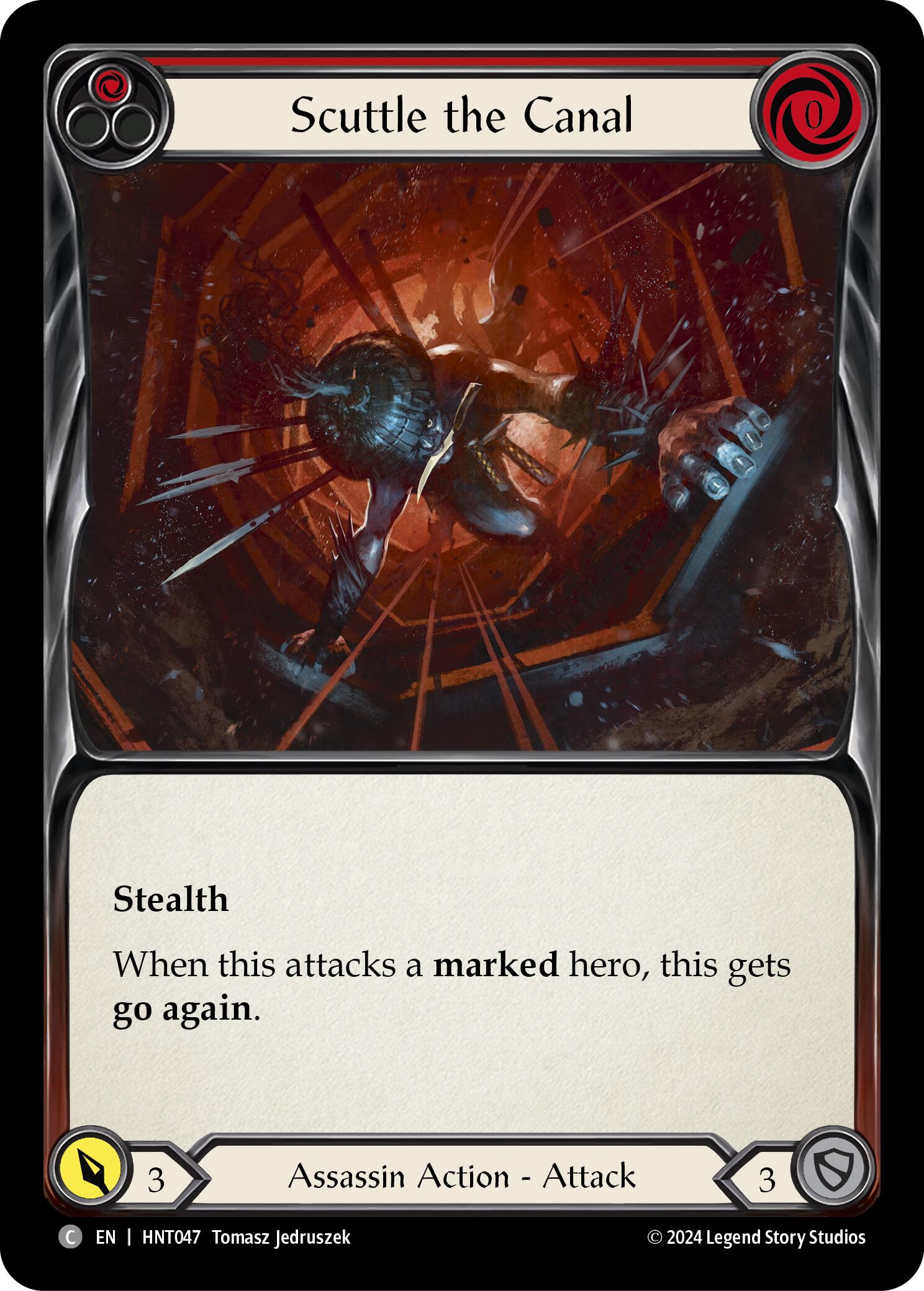 Scuttle the Canal (Red) [HNT047] (The Hunted)  Rainbow Foil | Devastation Store