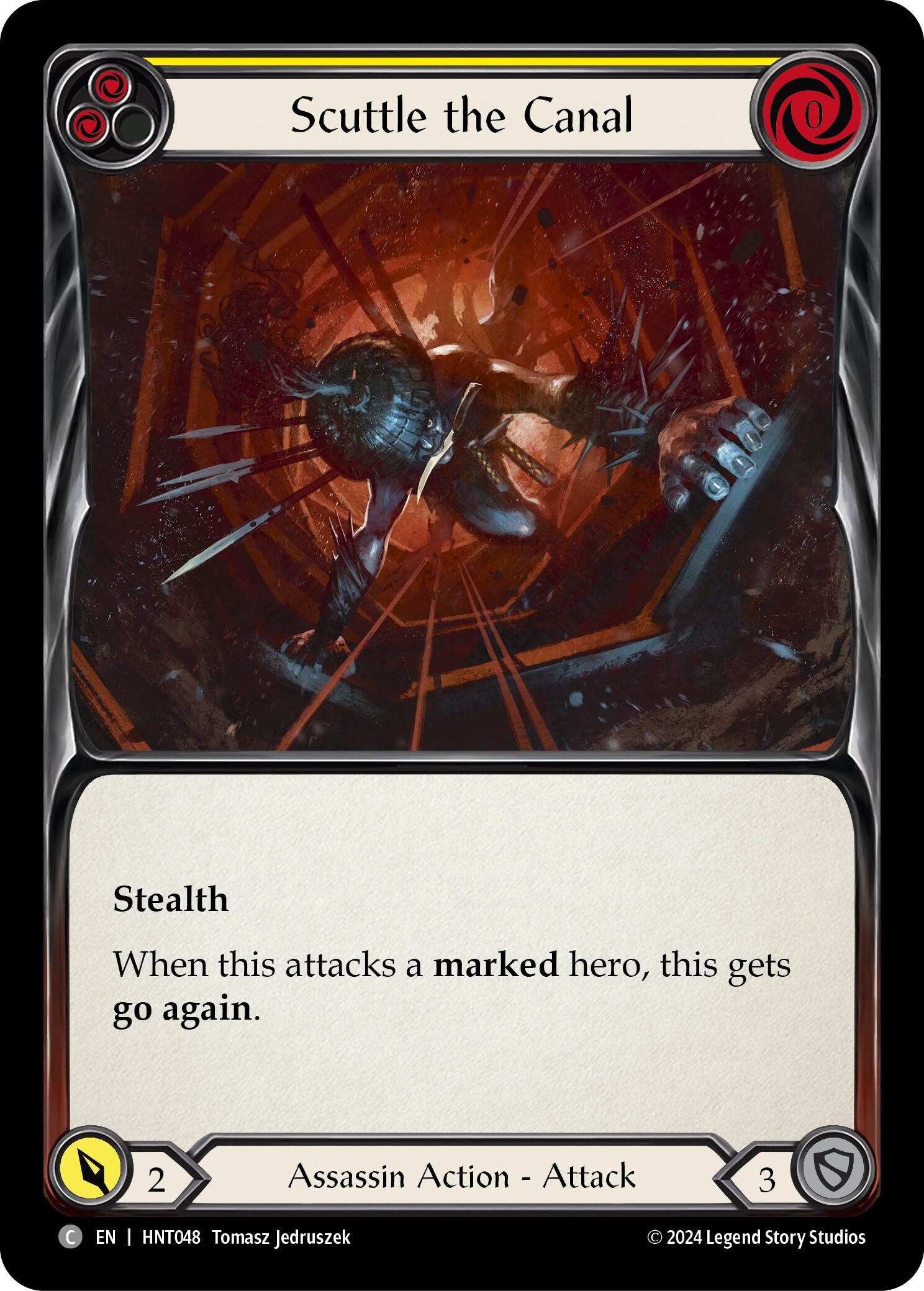 Scuttle the Canal (Yellow) [HNT048] (The Hunted)  Rainbow Foil | Devastation Store