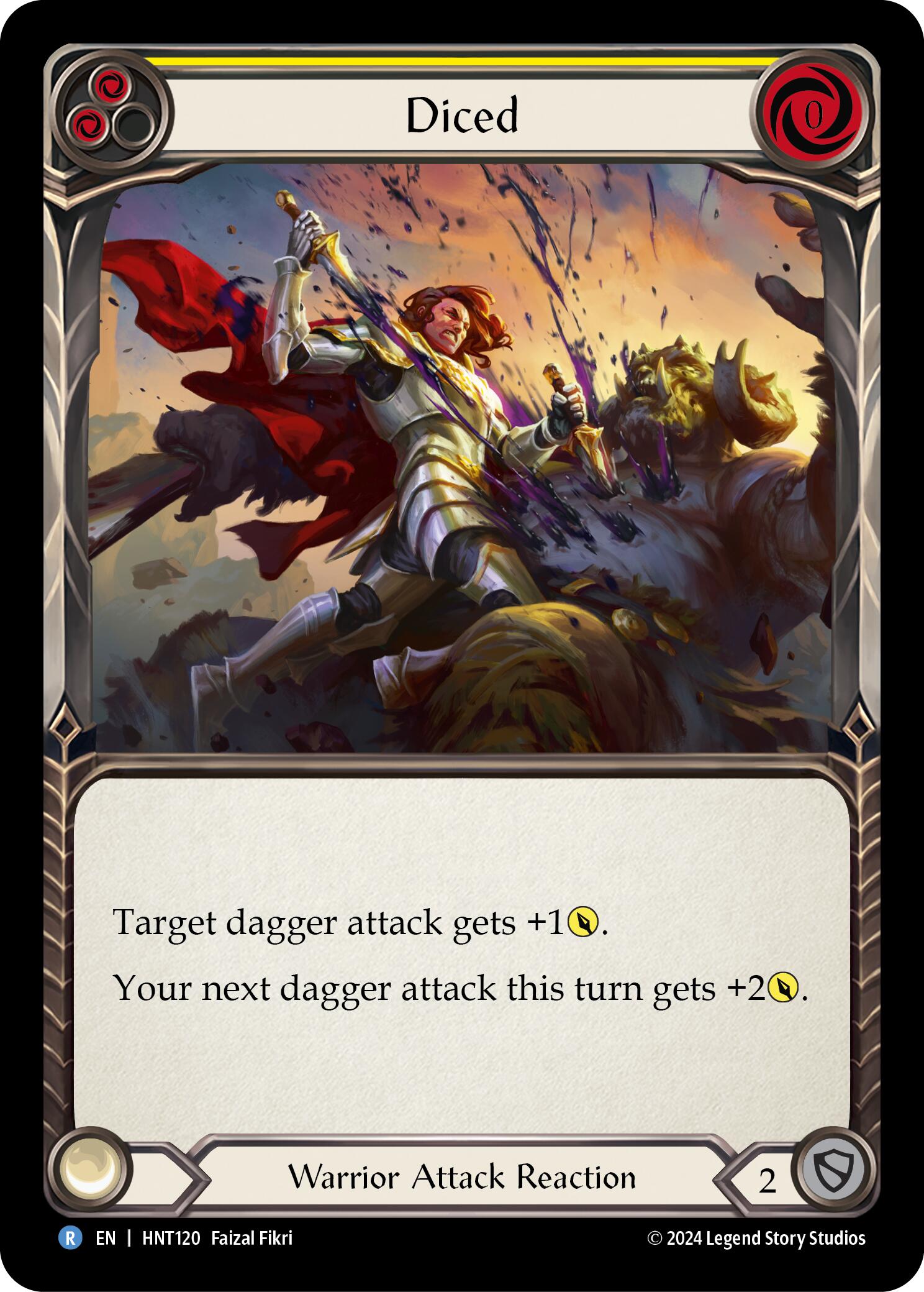 Diced (Yellow) [HNT120] (The Hunted)  Rainbow Foil | Devastation Store