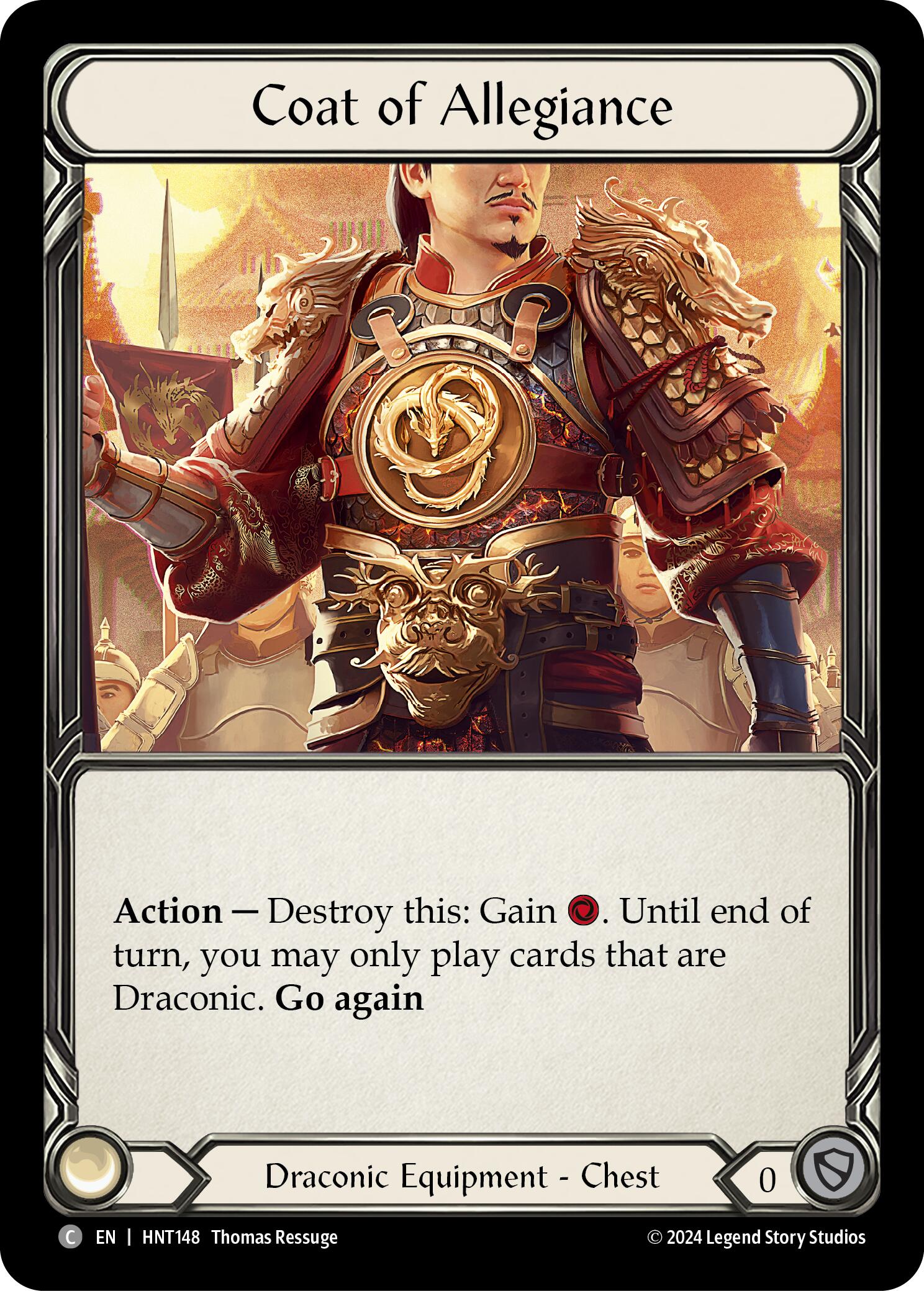 Coat of Allegiance [HNT148] (The Hunted)  Cold Foil | Devastation Store