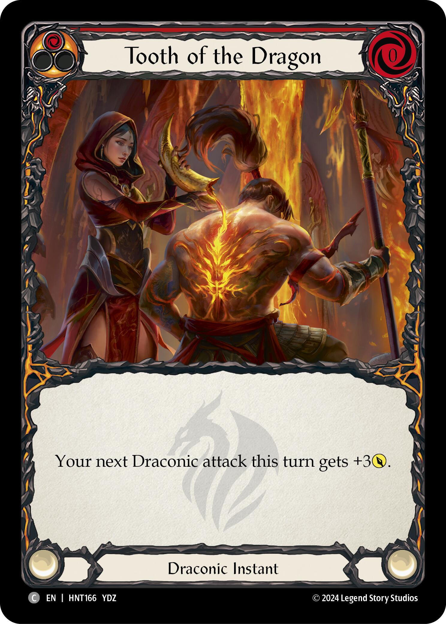 Tooth of the Dragon (Red) [HNT166] (The Hunted)  Rainbow Foil | Devastation Store