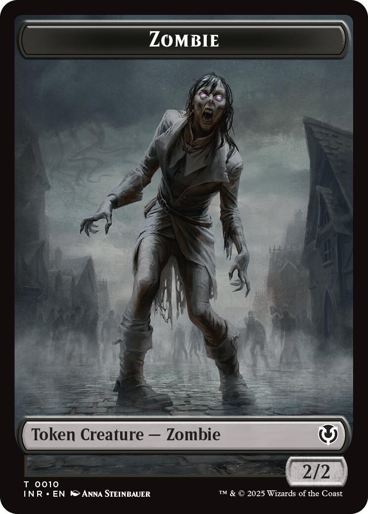 Zombie (0010) // Blood Double-Sided Token [Innistrad Remastered Tokens] | Devastation Store