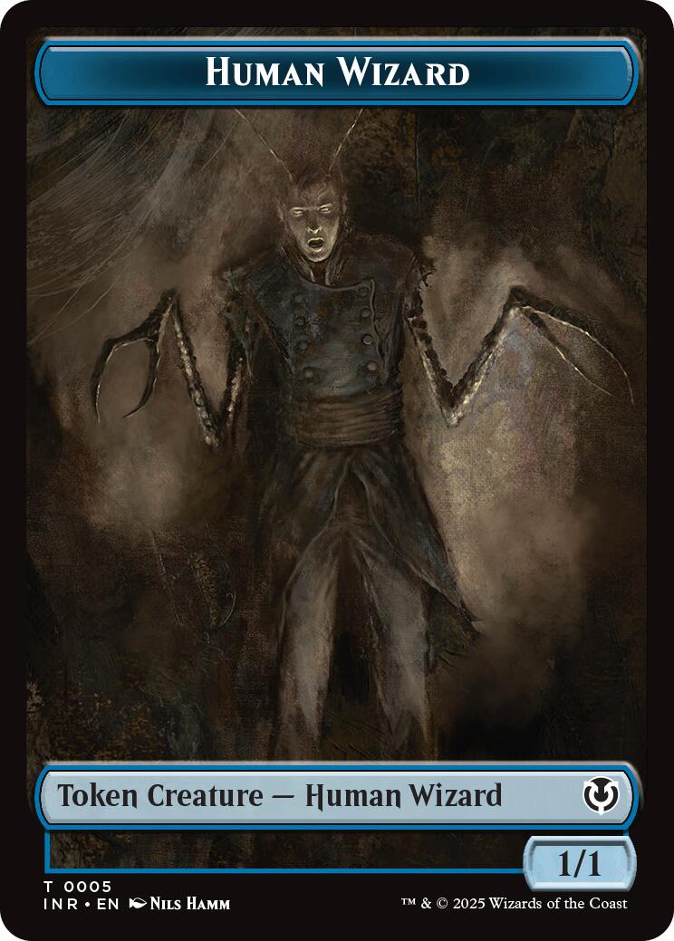 Human Wizard // Emblem - Jace, Unraveler of Secrets Double-Sided Token [Innistrad Remastered Tokens] | Devastation Store