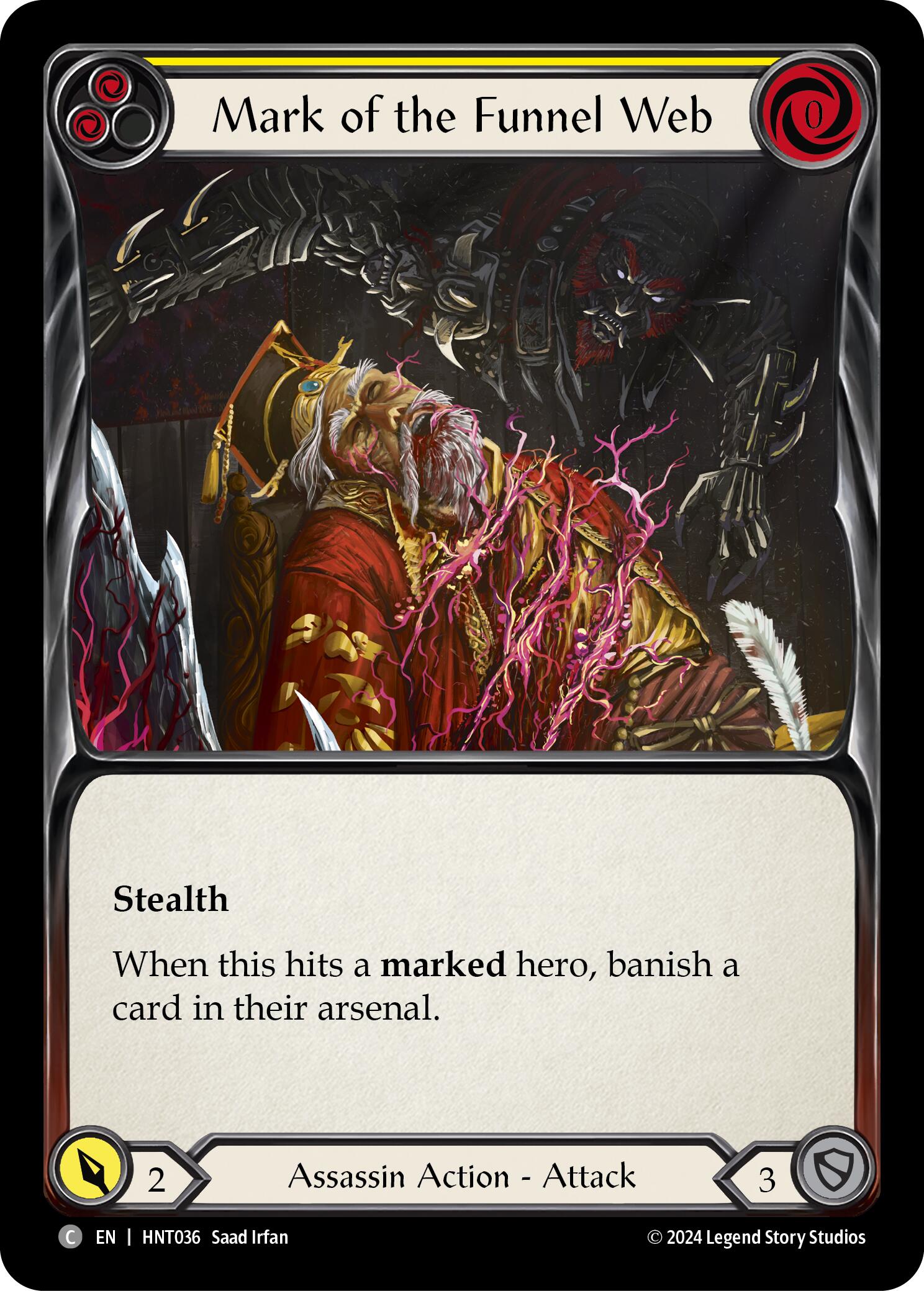 Mark of the Funnel Web (Yellow) [HNT036] (The Hunted)  Rainbow Foil | Devastation Store