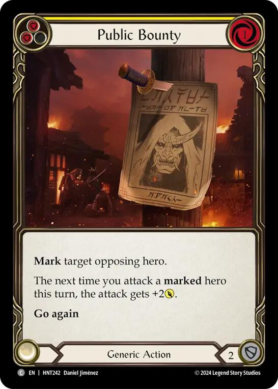 Public Bounty (Yellow) [HNT242] (The Hunted)  Rainbow Foil | Devastation Store