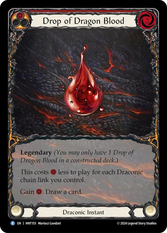 Drop of Dragon Blood (Red) (Extended Art) [HNT155] (The Hunted)  Rainbow Foil | Devastation Store