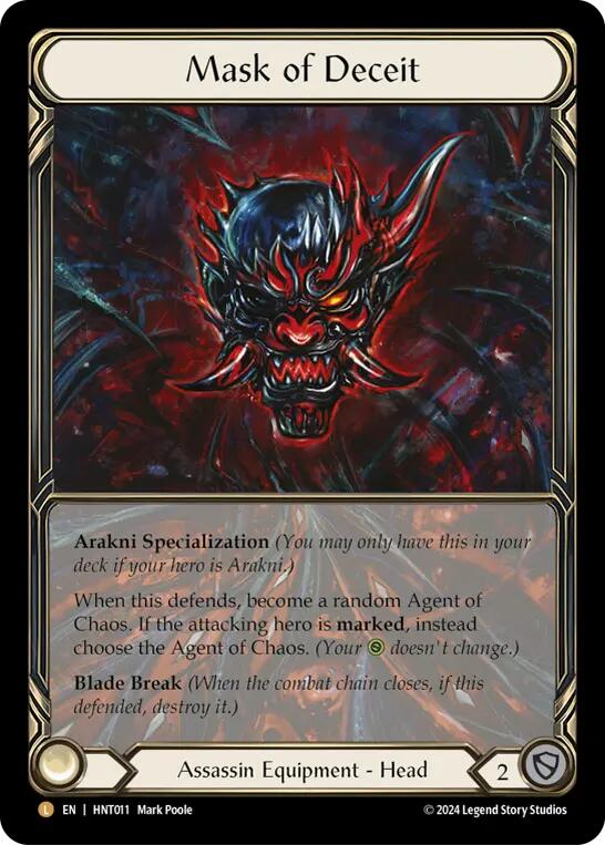Mask of Deceit (Extended Art) [HNT011] (The Hunted)  Cold Foil | Devastation Store