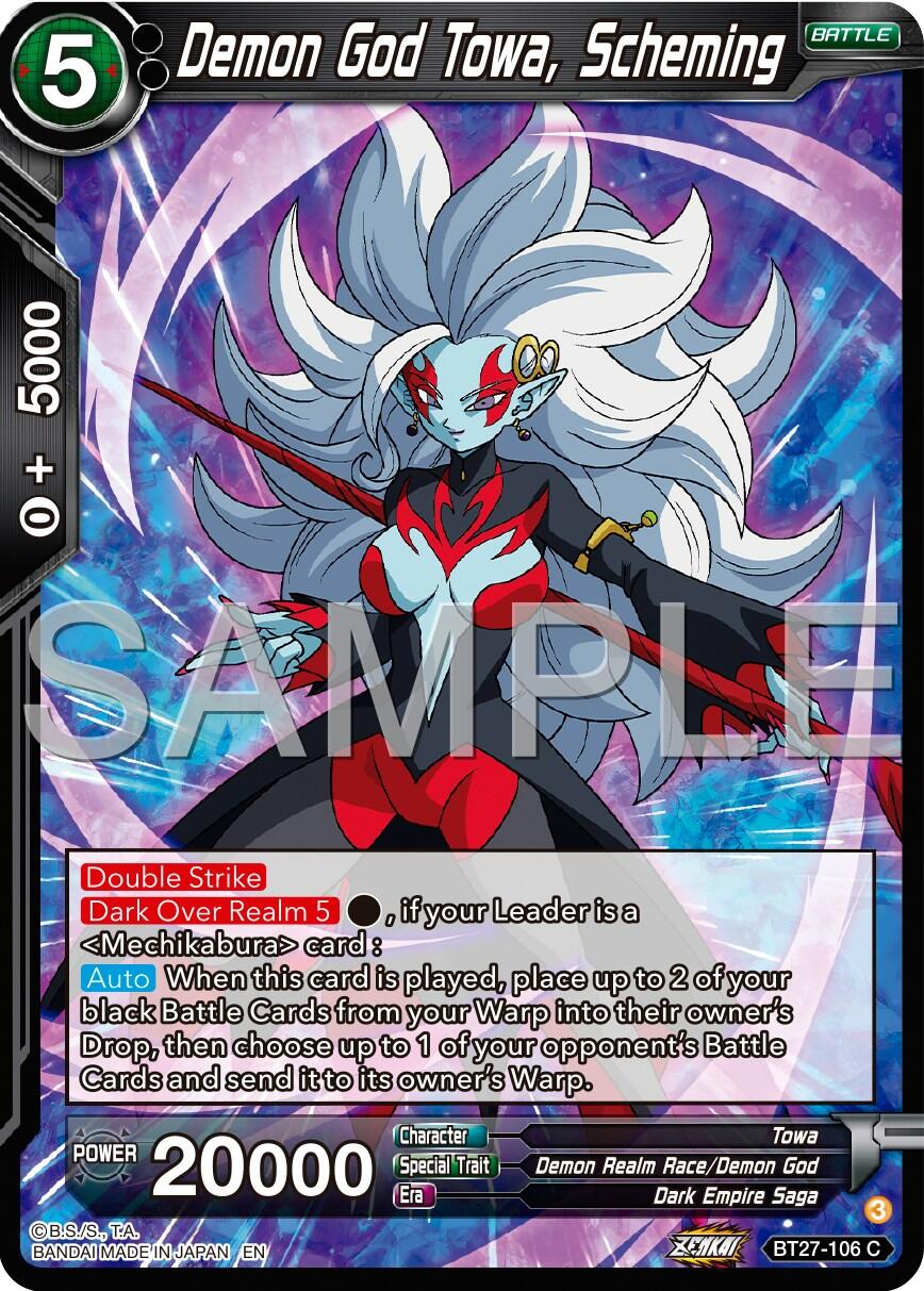 Demon God Towa, Scheming (BT27-106) [History of Z] | Devastation Store