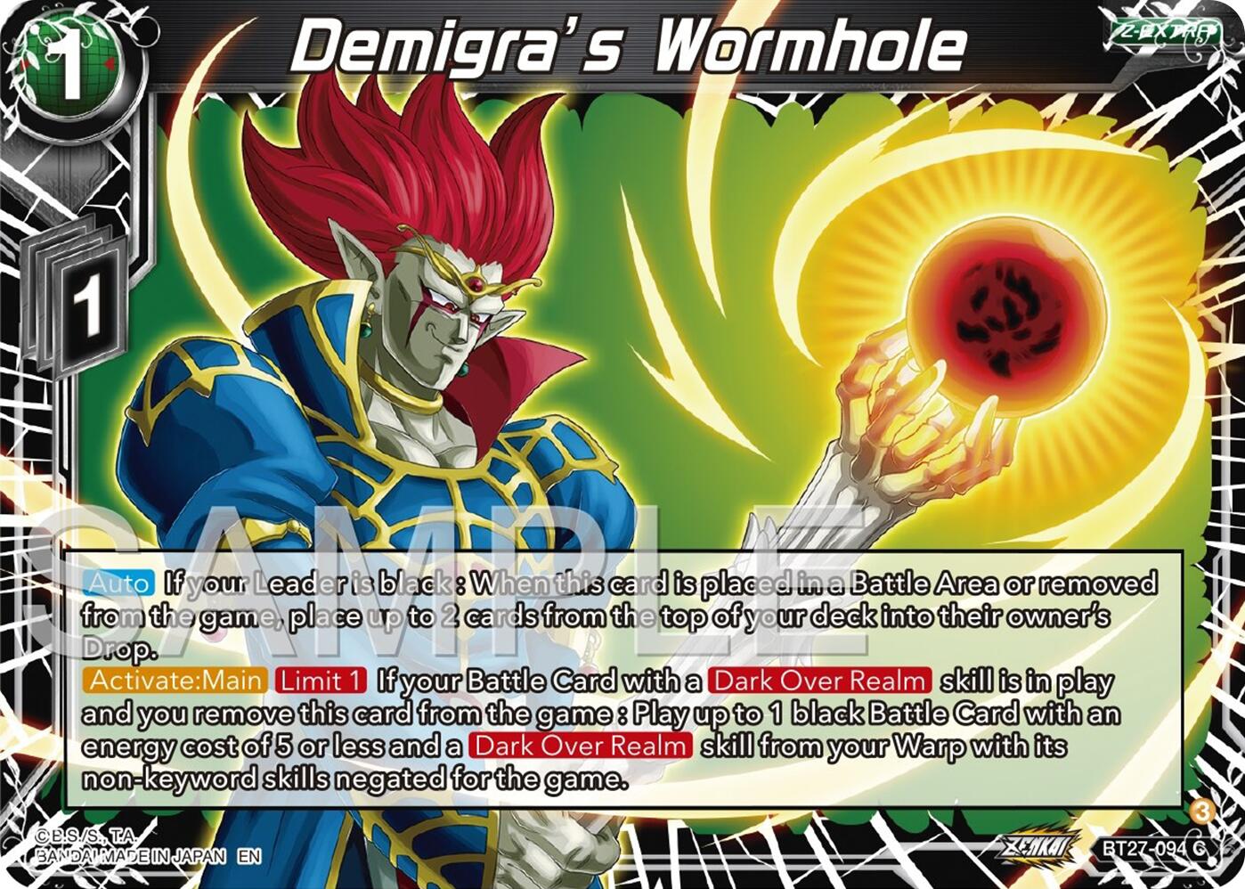 Demigra's Wormhole (BT27-094) [History of Z] | Devastation Store