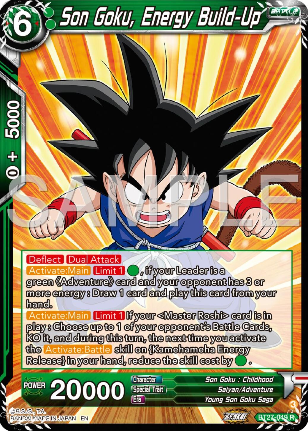 Son goku, Enegry Build-Up (BT27-049) [History of Z] | Devastation Store