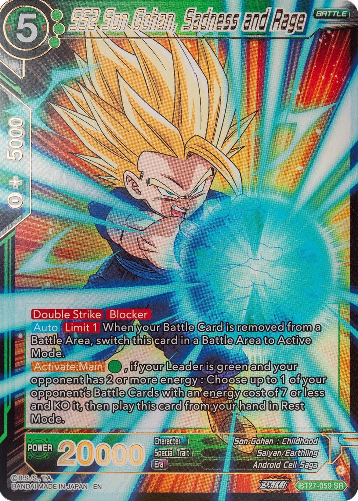 SS2 Son Gohan, Sadness and Rage (BT27-059) [History of Z] | Devastation Store