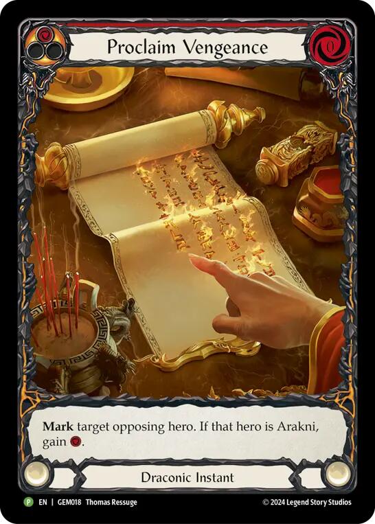 Proclaim Vengeance [GEM018] (GEM Pack 1)  Rainbow Foil | Devastation Store