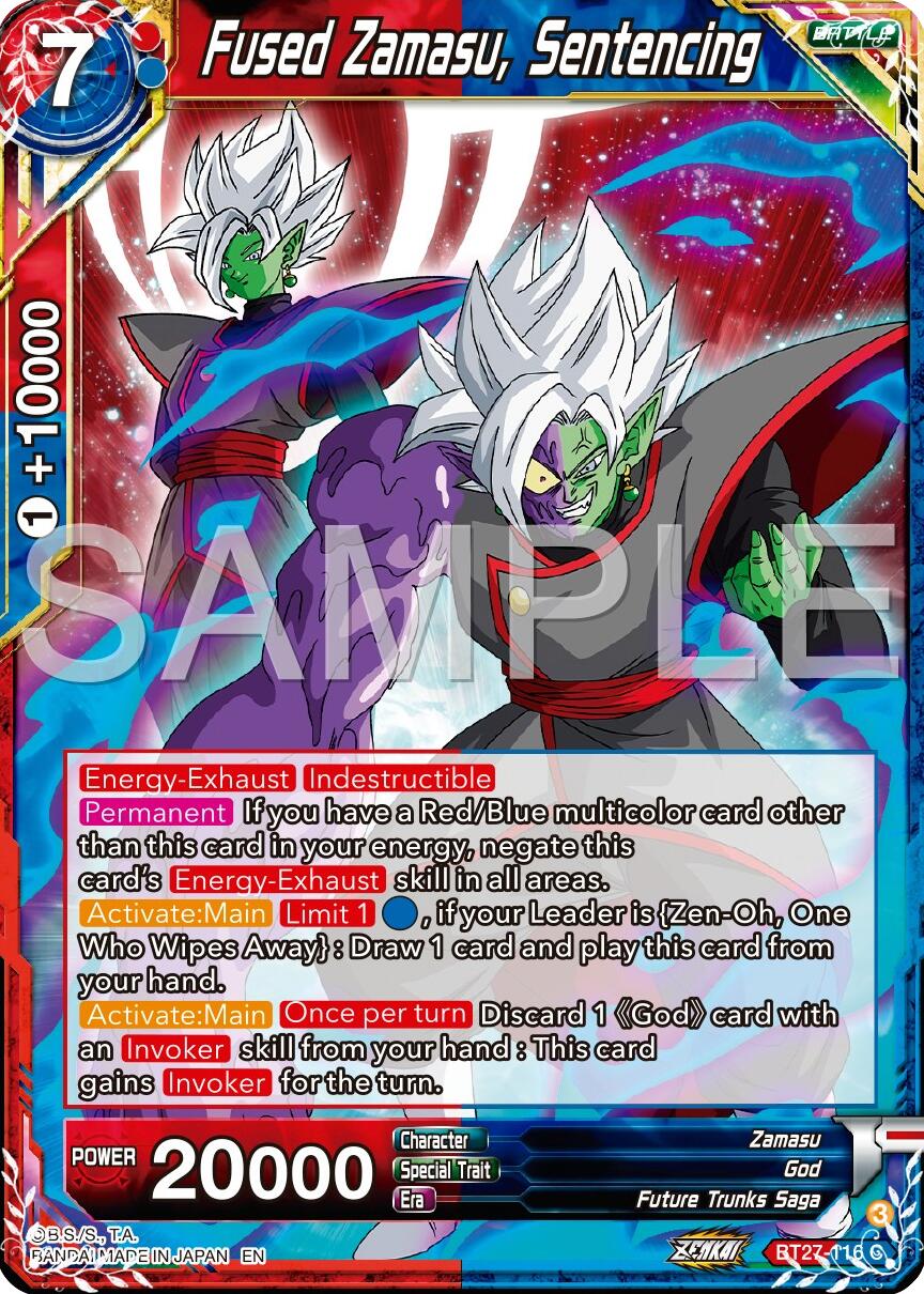 Fused Zamasu, Sentencing (BT27-116) [History of Z] | Devastation Store