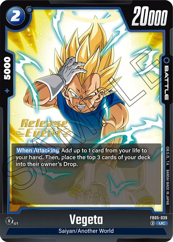 Vegeta (FB05-039) [New Adventure Release Event Cards] | Devastation Store