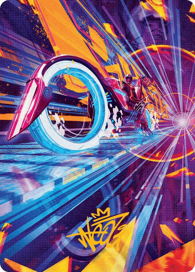 Spotcycle Scouter Art Card (Gold-Stamped Signature) [Aetherdrift Art Series] | Devastation Store