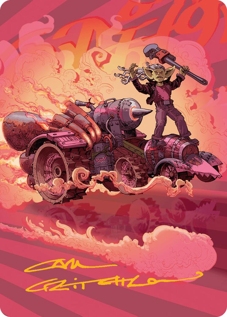 Burner Rocket Art Card (Gold-Stamped Signature) [Aetherdrift Art Series] | Devastation Store