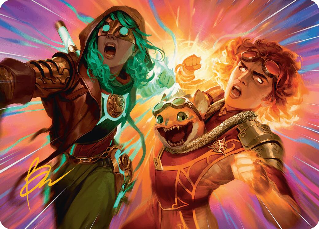 Full Throttle Art Card (Gold-Stamped Signature) [Aetherdrift Art Series] | Devastation Store