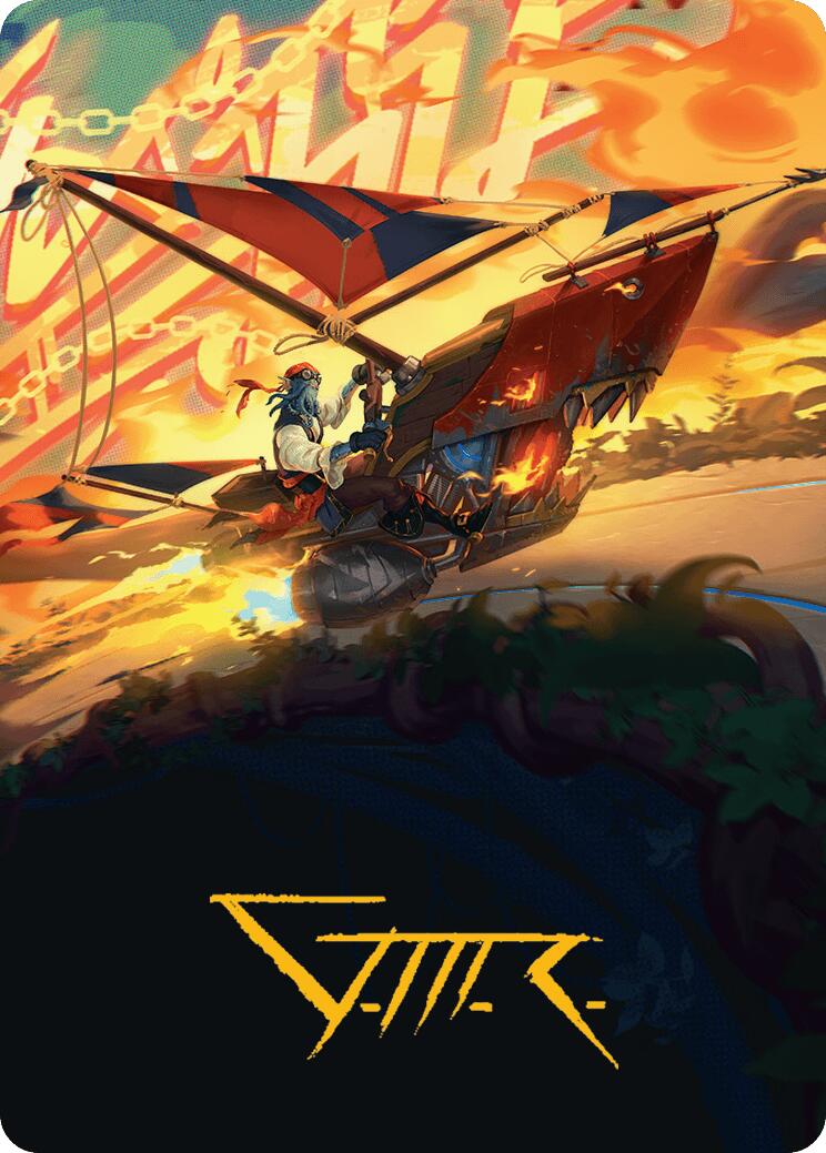 Boosted Sloop Art Card (Gold-Stamped Signature) [Aetherdrift Art Series] | Devastation Store