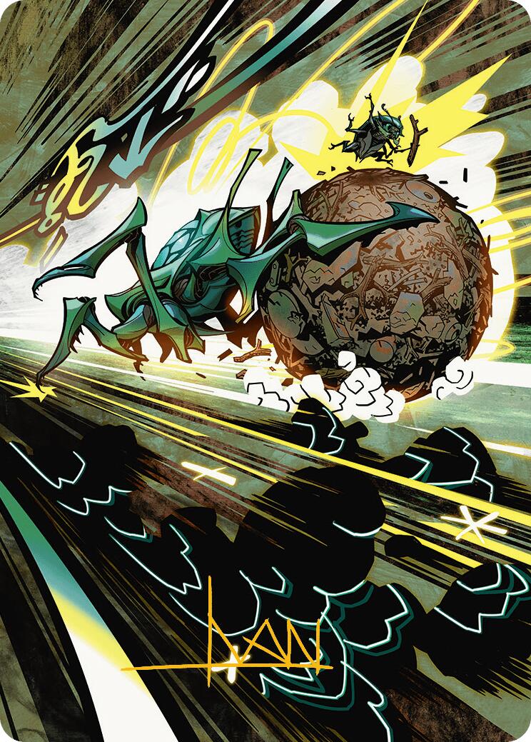 Debris Beetle Art Card (Gold-Stamped Signature) [Aetherdrift Art Series] | Devastation Store