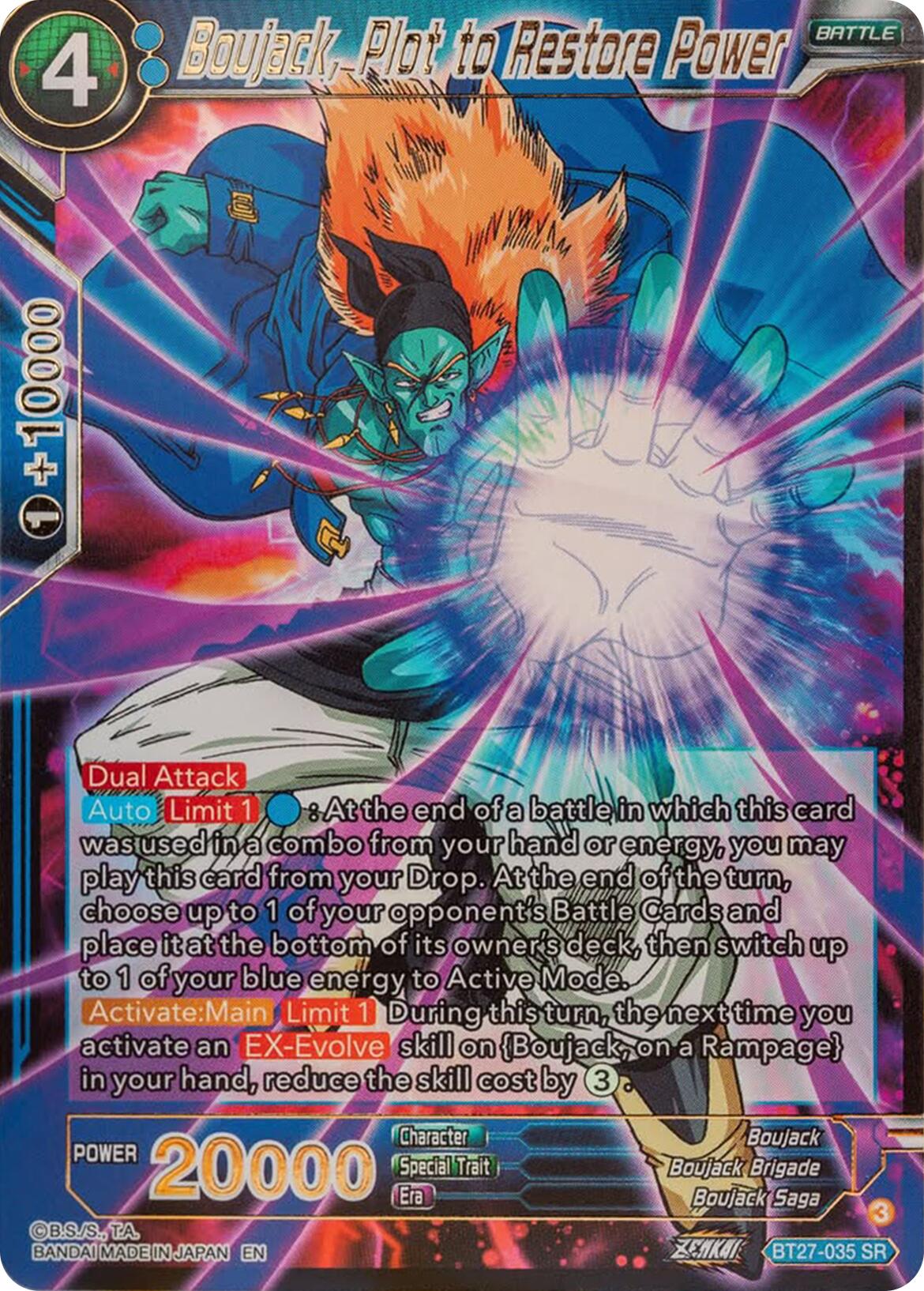 Boujack, Plot to Restore Power (BT27-035) [History of Z] | Devastation Store