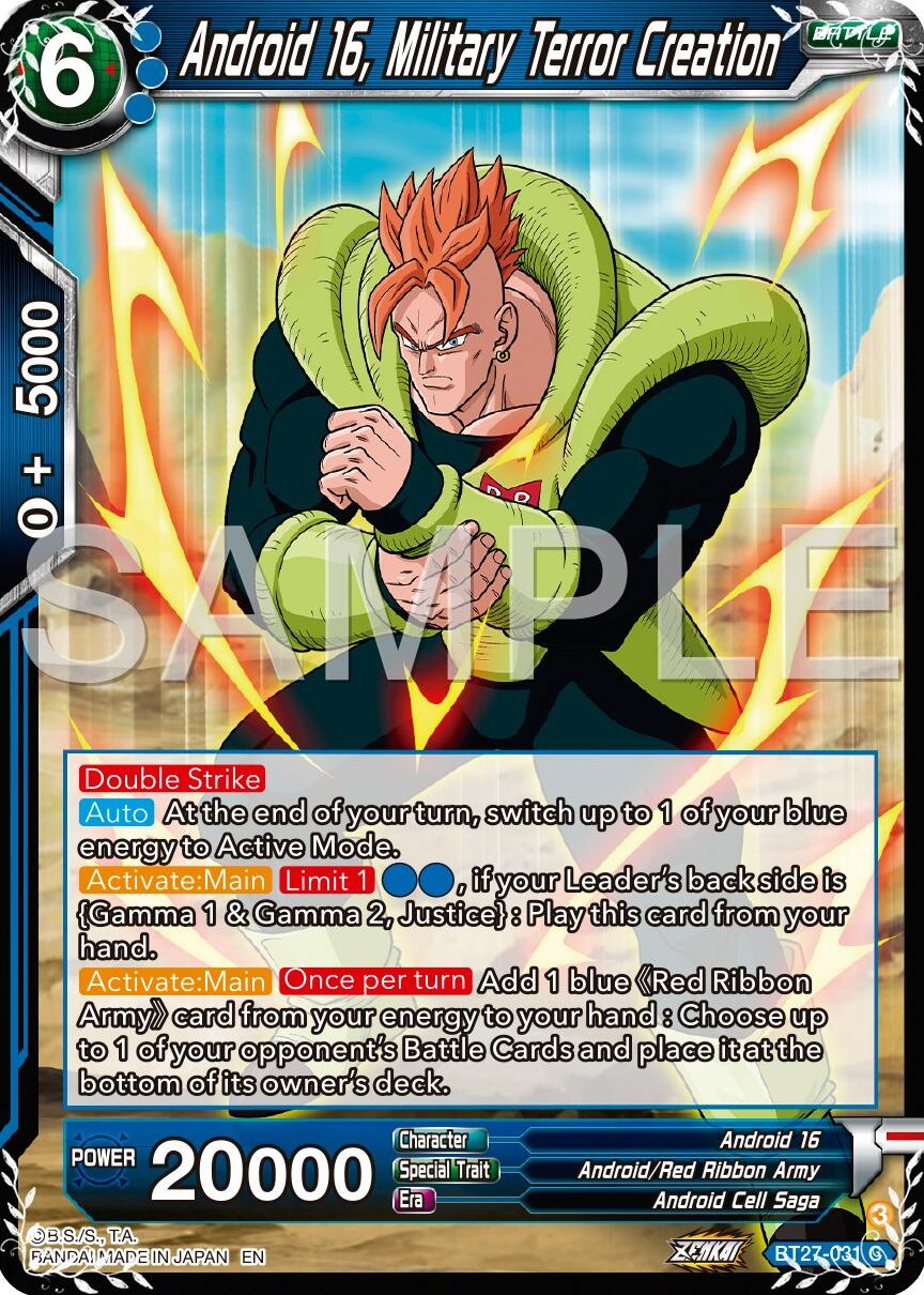 Android 16, Military Terror Creation (BT27-031) [History of Z] | Devastation Store