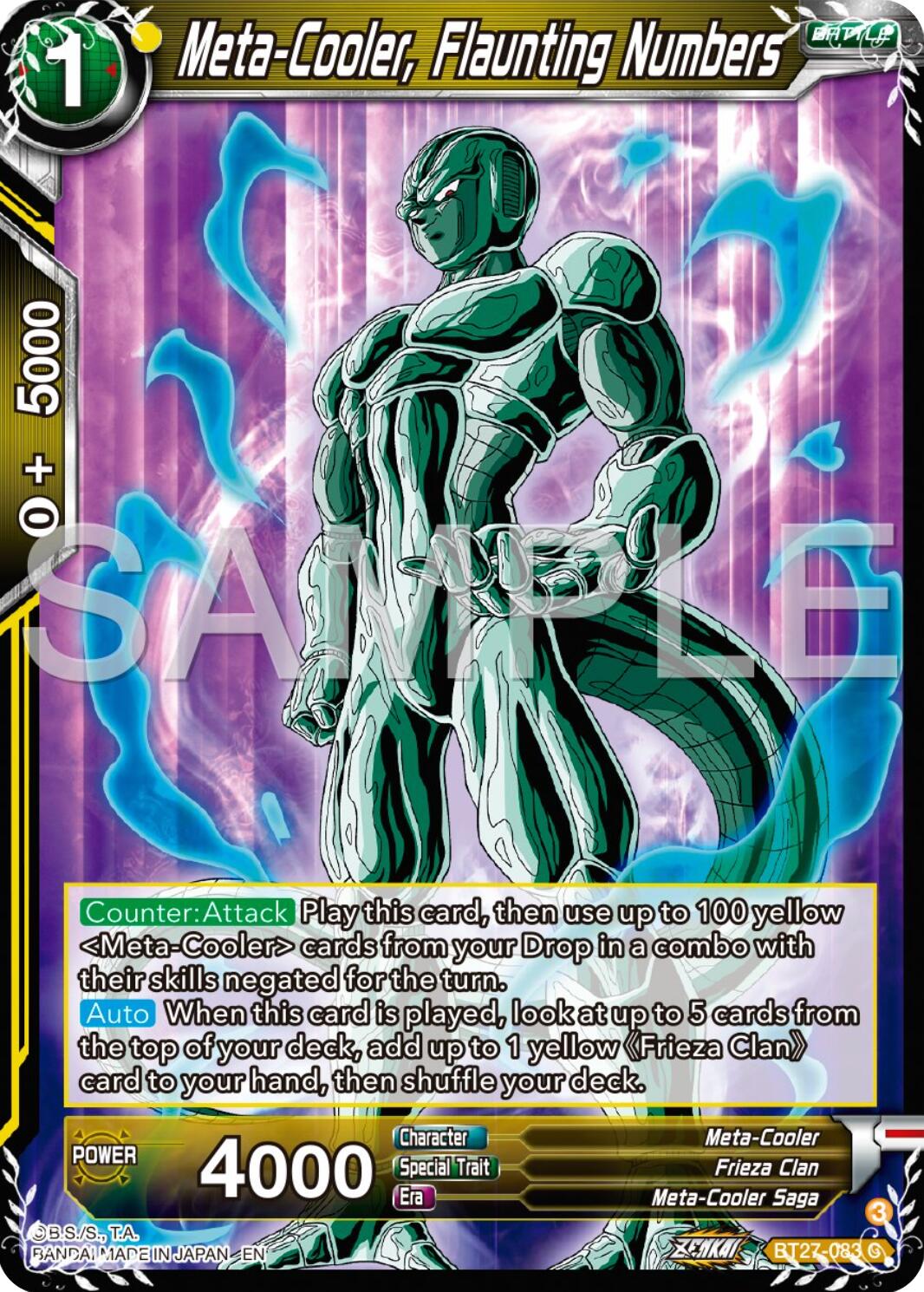 Meta-Cooler, Flaunting Numbers (BT27-083) [History of Z] | Devastation Store