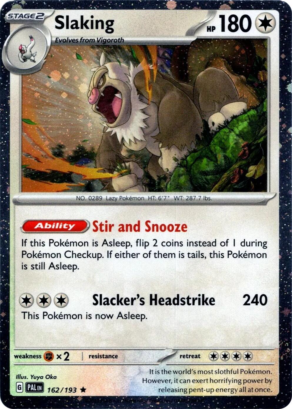 Slaking (162/193) (Cosmos Holo) [Scarlet & Violet: Paldea Evolved] | Devastation Store