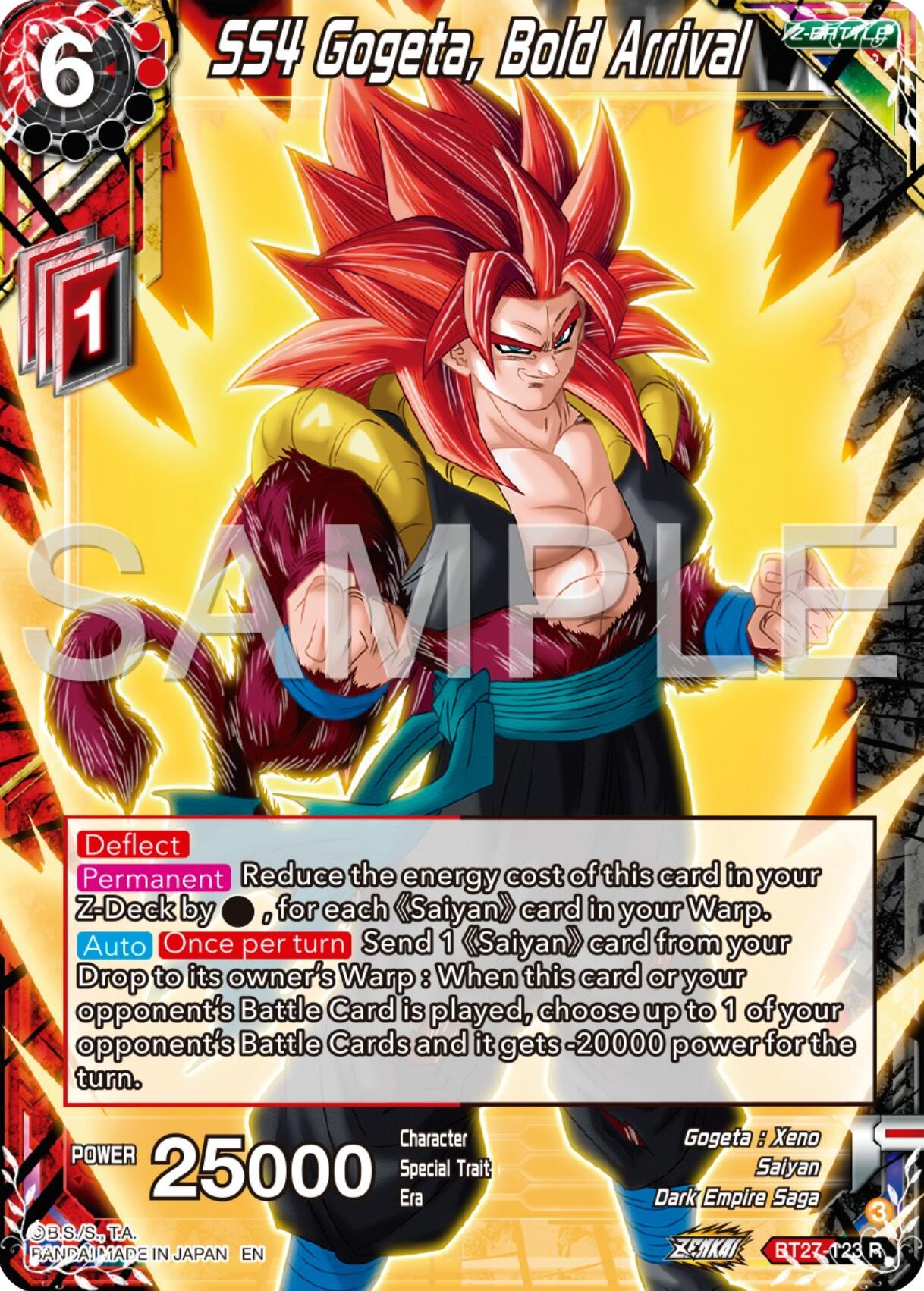 SS4 Gogeta, Bold Arrival (BT27-123) [History of Z] | Devastation Store