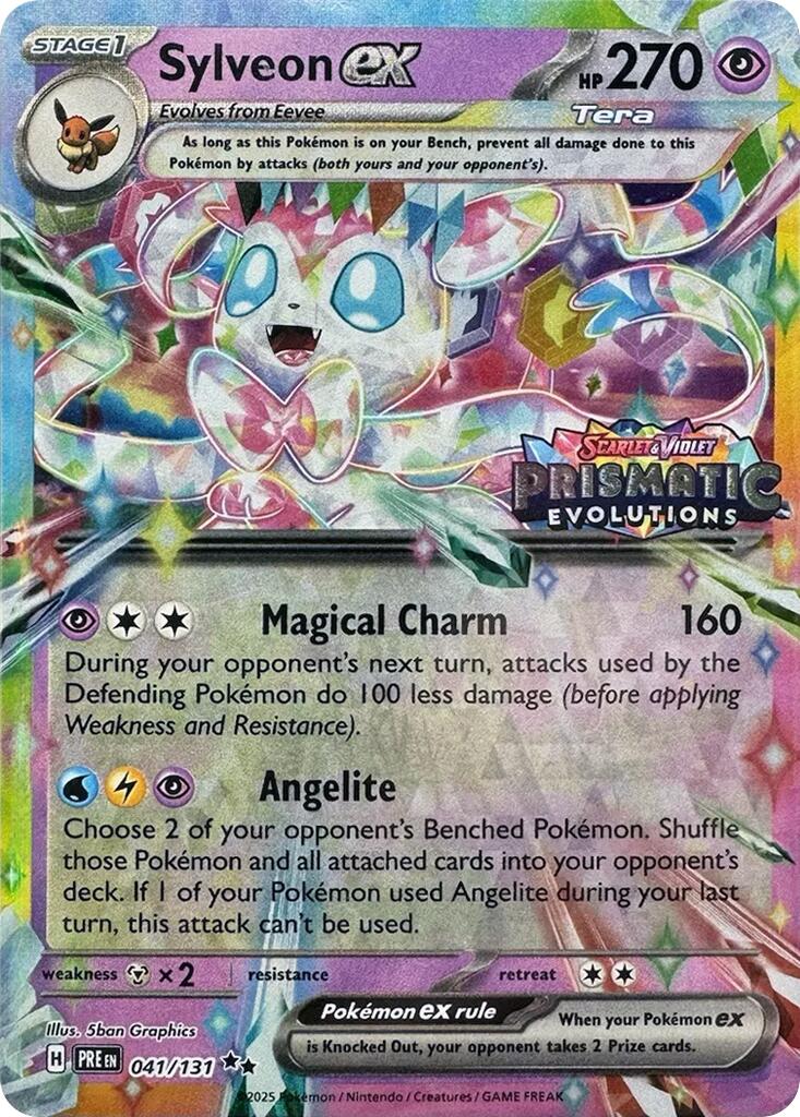 Sylveon ex (041/131) (Prismatic Evolutions Stamp) [Scarlet & Violet: Prismatic Evolutions] | Devastation Store