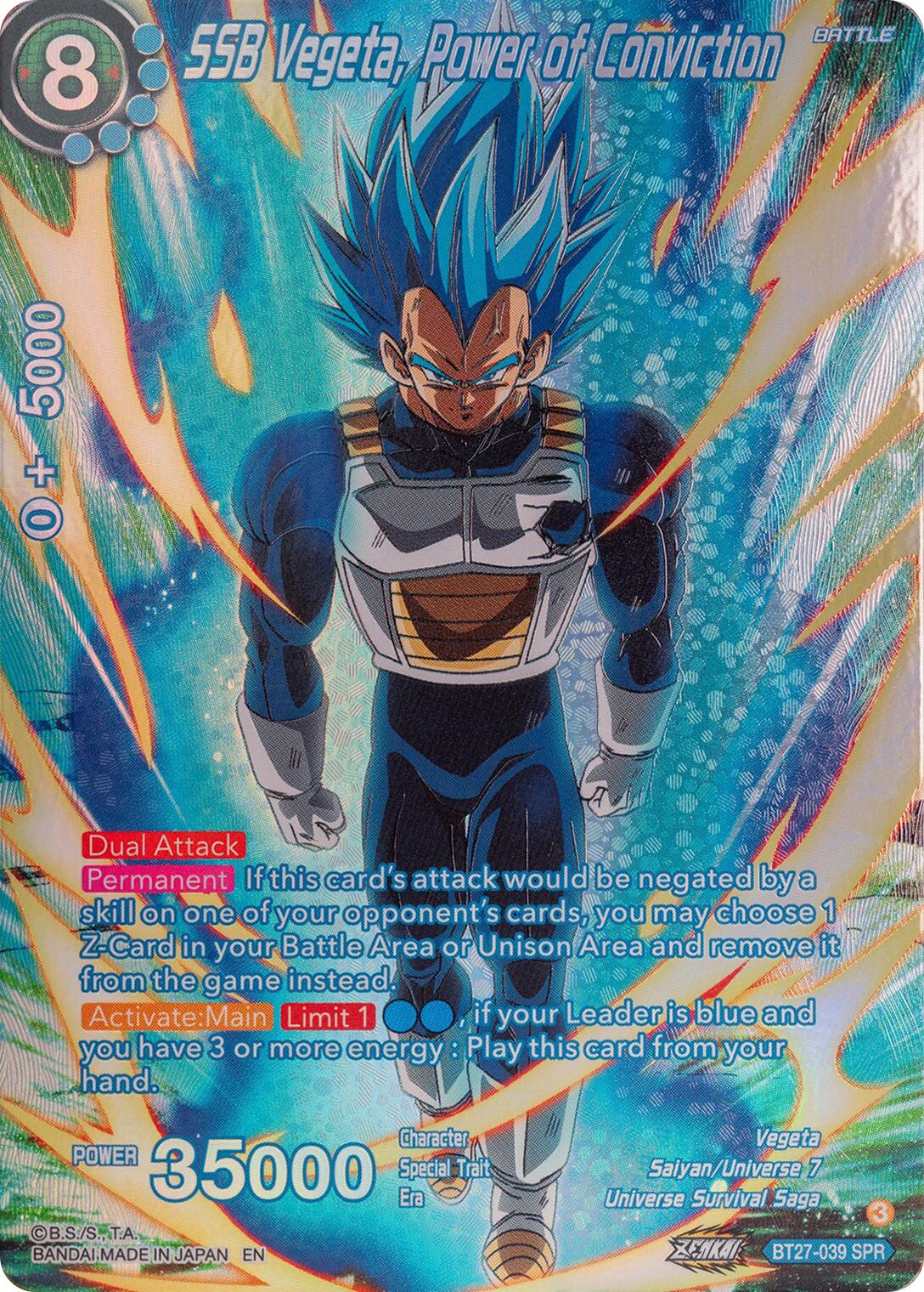 SSB Vegeta, Power of Conviction (SPR) (BT27-039) [History of Z] | Devastation Store