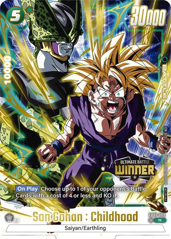 Son Gohan : Childhood (FB01-089) (Ultimate Battle Winner) [Tournament and Championship Promos] | Devastation Store