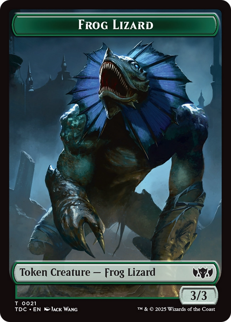 Frog Lizard // Dragon (0014) Double-Sided Token [Tarkir: Dragonstorm Commander Tokens] | Devastation Store