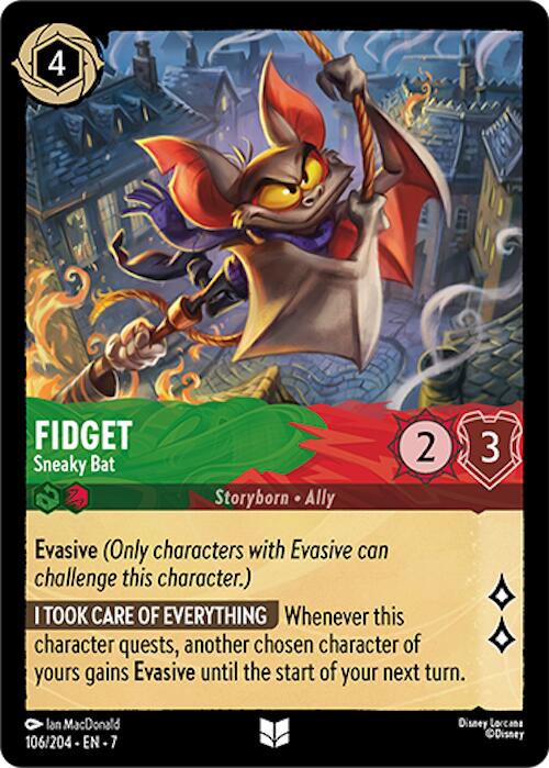Fidget - Sneaky Bat (106/204) [Archazia's Island] | Devastation Store