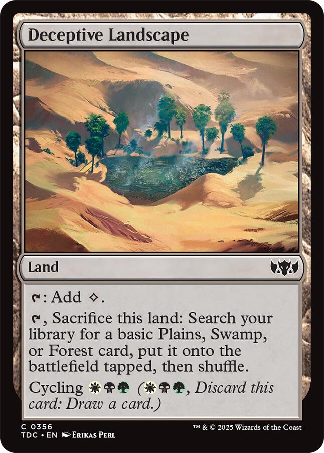 Deceptive Landscape [Tarkir: Dragonstorm Commander] | Devastation Store