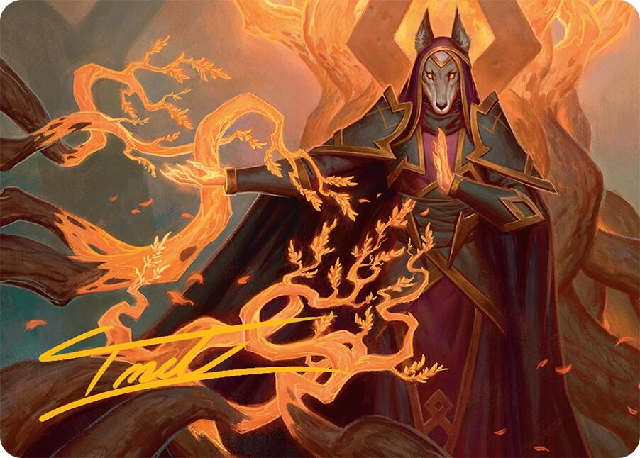 Abzan Devotee Art Card (10/54) (Gold-Stamped Signature) [Tarkir: Dragonstorm Art Series] | Devastation Store