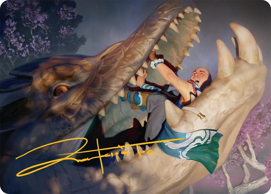Jaws of Defeat Art Card (53/54) (Gold-Stamped Signature) [Tarkir: Dragonstorm Art Series] | Devastation Store