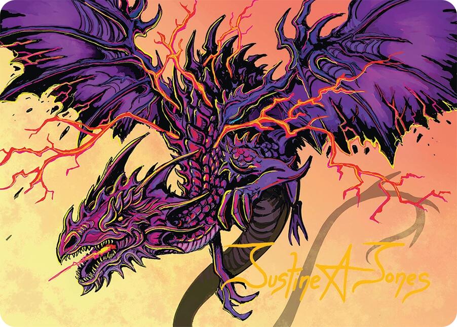 Stormshriek Feral Art Card (35/54) (Gold-Stamped Signature) [Tarkir: Dragonstorm Art Series] | Devastation Store