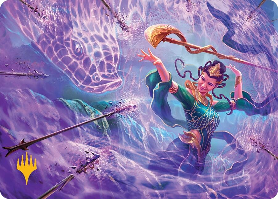 Snakeskin Veil Art Card (19/54) (Gold-Stamped Signature) [Tarkir: Dragonstorm Art Series] | Devastation Store