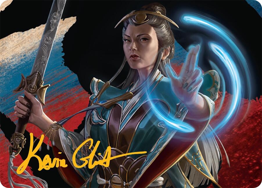 Narset, Jeskai Waymaster Art Card (44/54) (Gold-Stamped Signature) [Tarkir: Dragonstorm Art Series] | Devastation Store