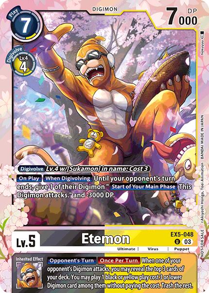 Etemon [EX5-048] (Regulation Battle Vol. 1) [Animal Colosseum Promos] | Devastation Store