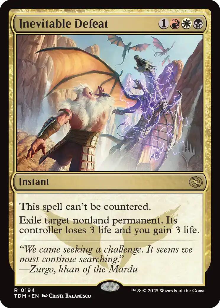 Inevitable Defeat [Tarkir: Dragonstorm Promos] | Devastation Store