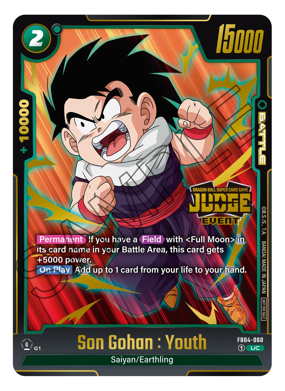 Son Gohan : Youth (Judge Pack 03 - Event Judge) [Fusion World Promotion Cards] | Devastation Store