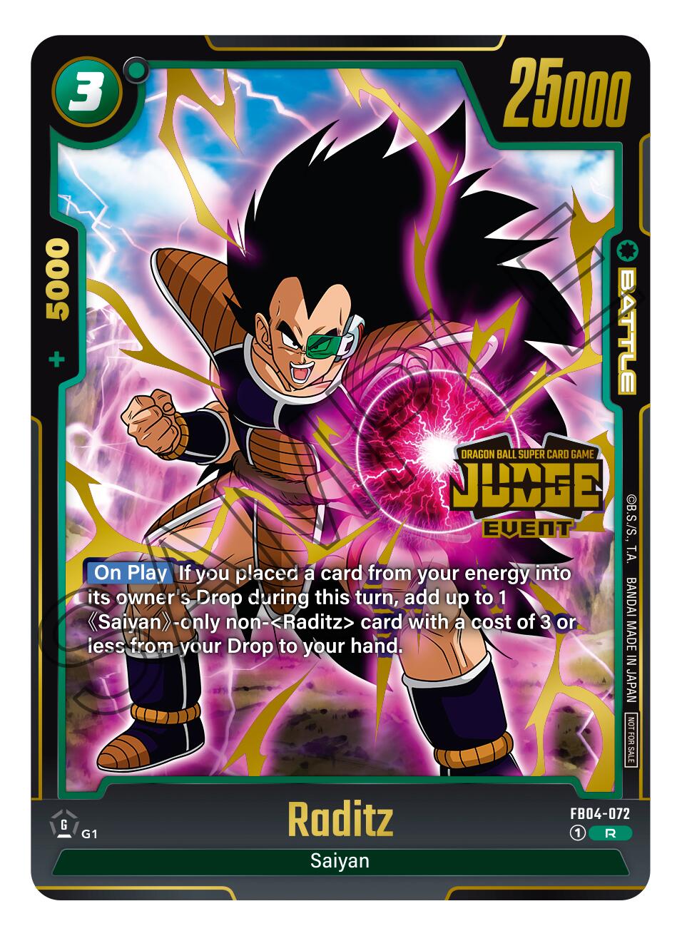 Raditz (Judge Pack 03 - Event Judge) [Fusion World Promotion Cards] | Devastation Store